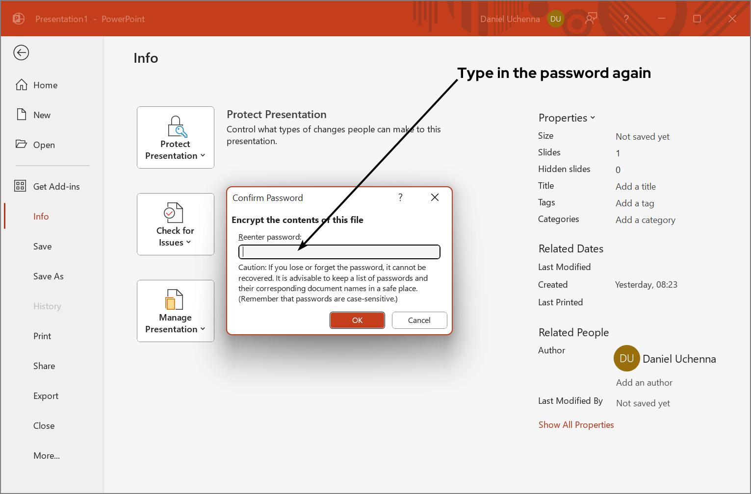 password-presentation-document