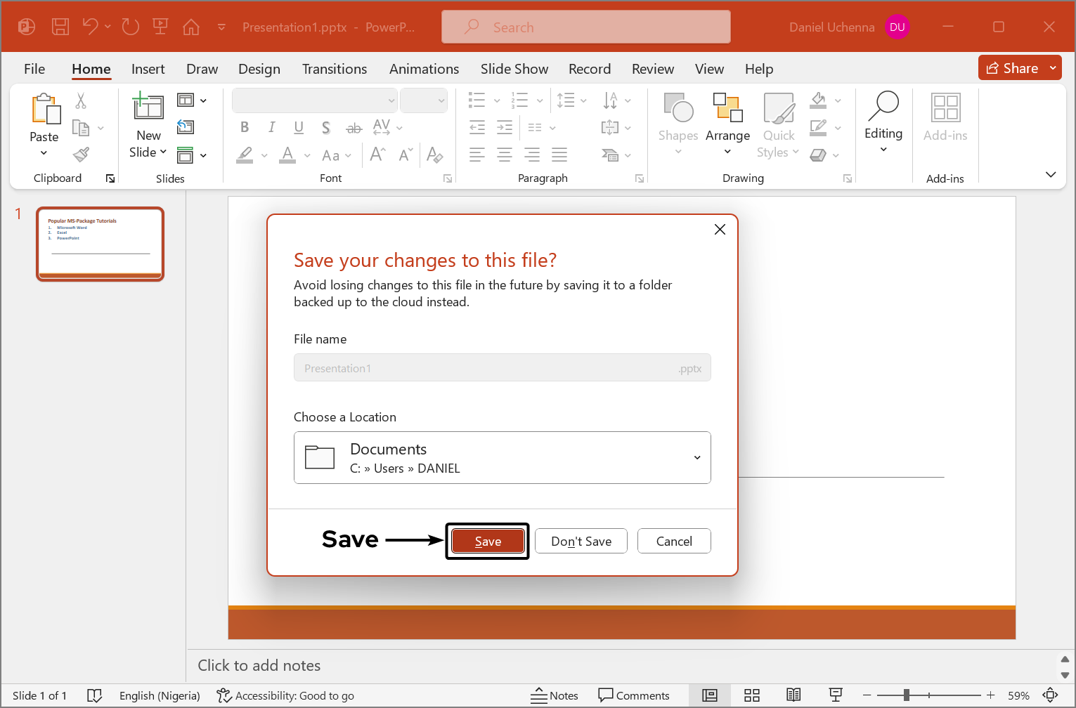 password-presentation-document