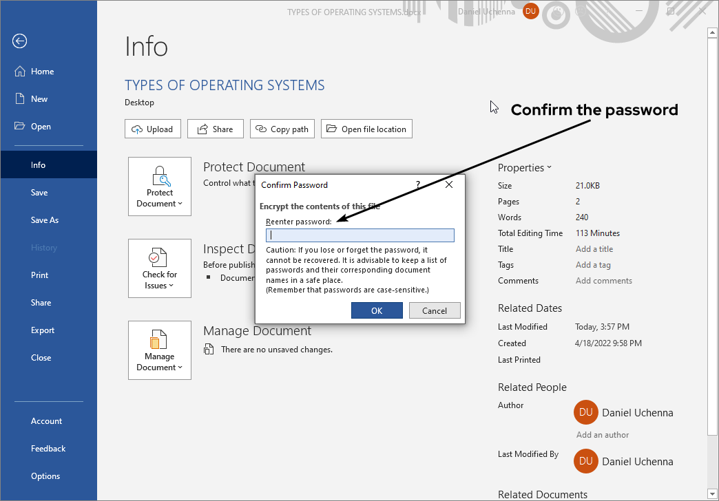 password-in-document