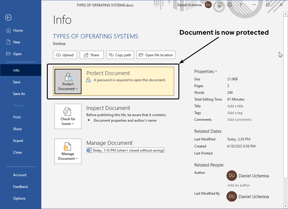 password-in-document