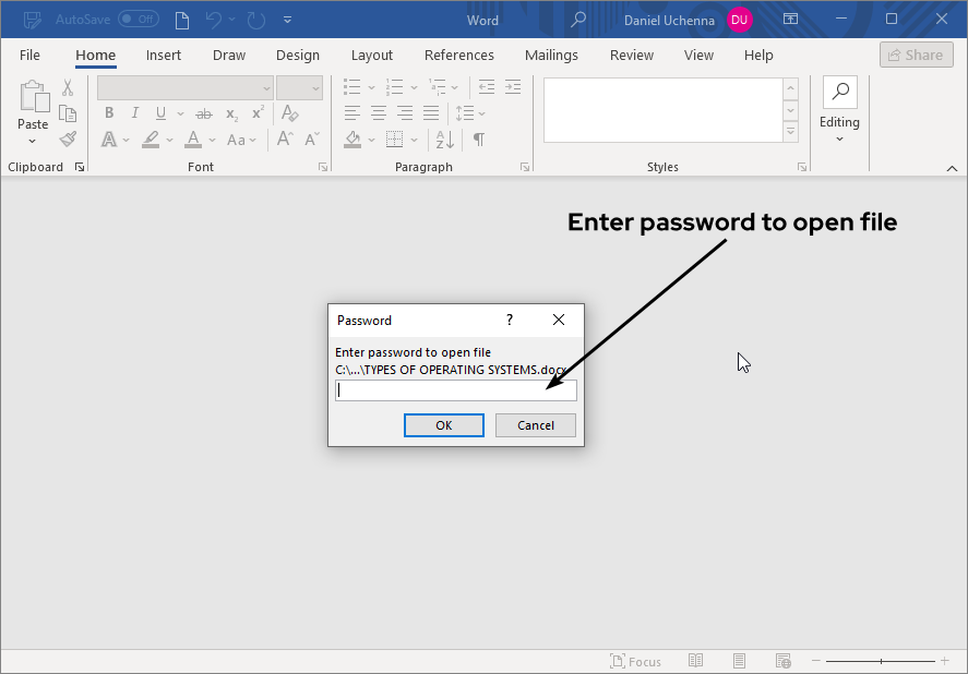 password-in-document